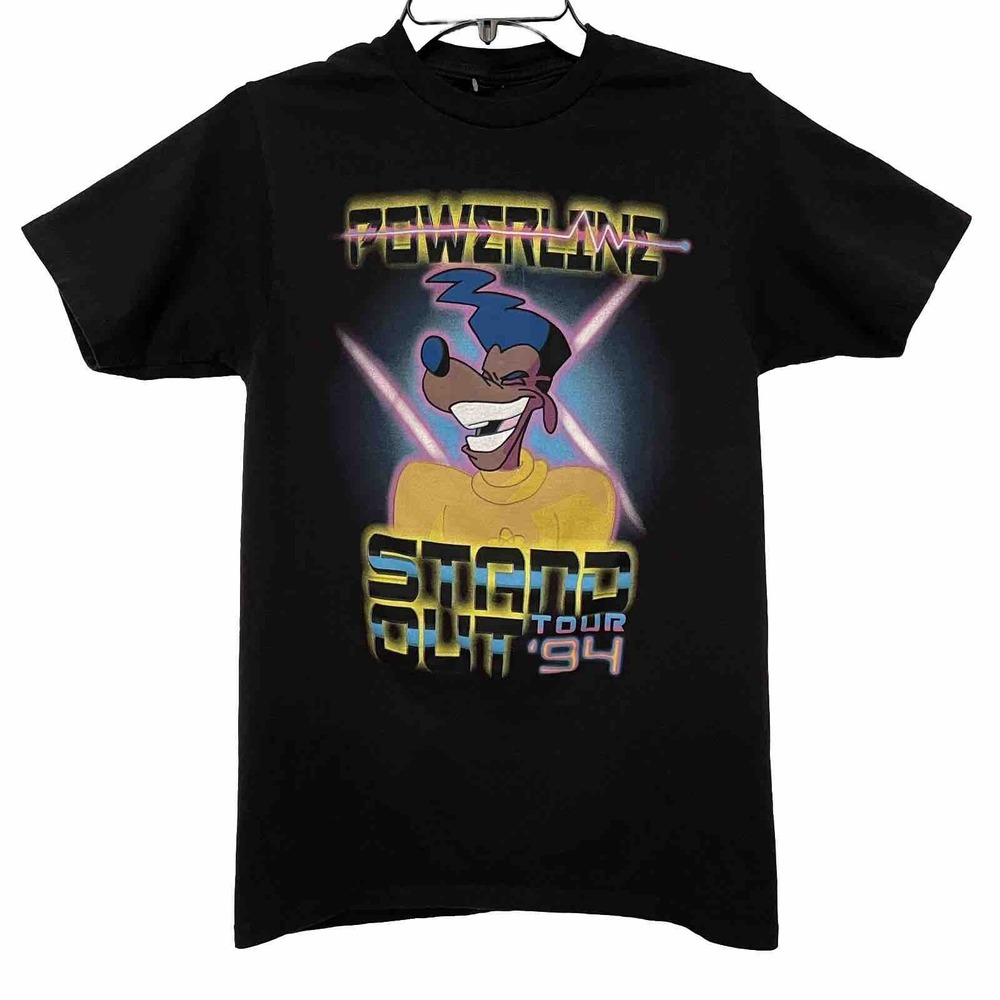 Disney T-Shirt Size Small S 1994 Powerline Stand Out Tour '94 Black